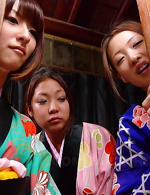 Hot kimono slut gets rammed hard