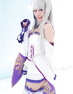 Sexy Japan Ria Kurumi cosplay spreading pussy and playing vibrator