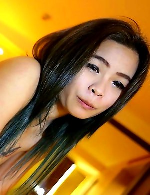 Bushy Thai girl Fon with fantastic tits and ass pleasing tourists cock