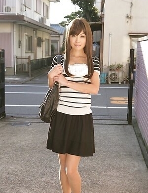 Nanako Takeuchi takes blouse and bra off and shows her juicy boobies.