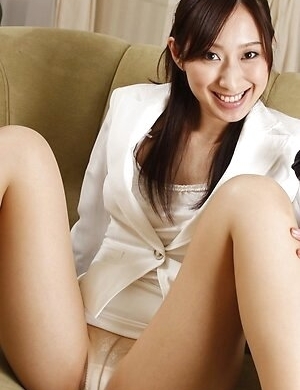 Slutty news announcer Kaori Nishio is excited and gets naked