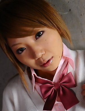Cute Rui Hazuki poses in hot skirt